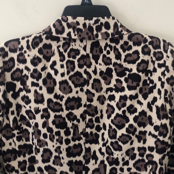Banana Republic trench coat jacket women’s  XS lined animal print button front - Picture 12 of 12